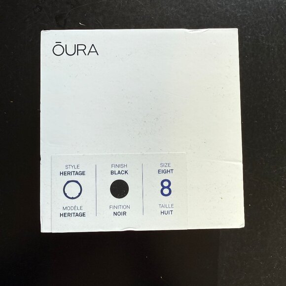NEW Oura Ring Heritage (gen 3), Size 8, Black - Picture 1 of 2